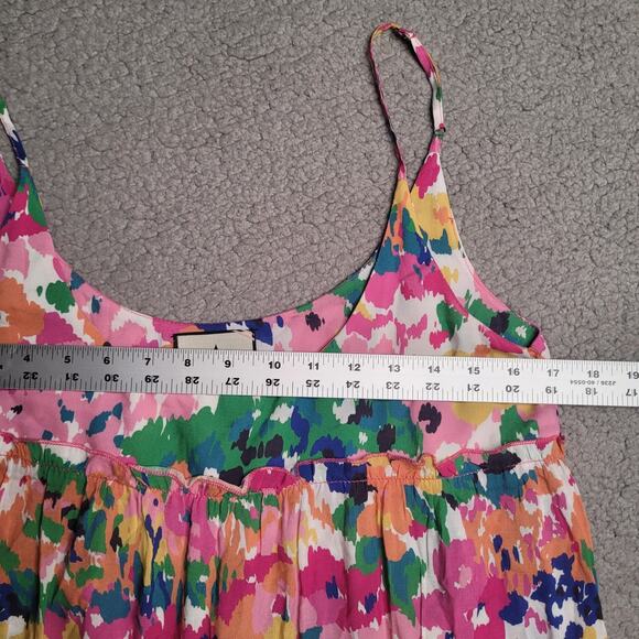 Tuckernuck Dress Small Meade Midi Floral Colorful Sleeveless Ruffles Pockets - Picture 7 of 10